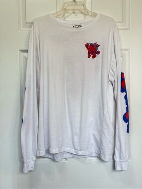 Kool-Aid Graphic T-Shirt Unisex 2X White Blue Red Graphic Sleeve Spell Out Fun